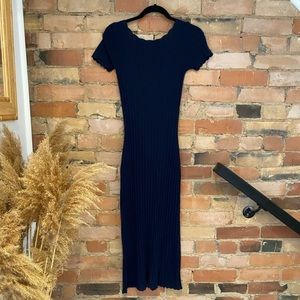 Sezane knit dress - navy - size M